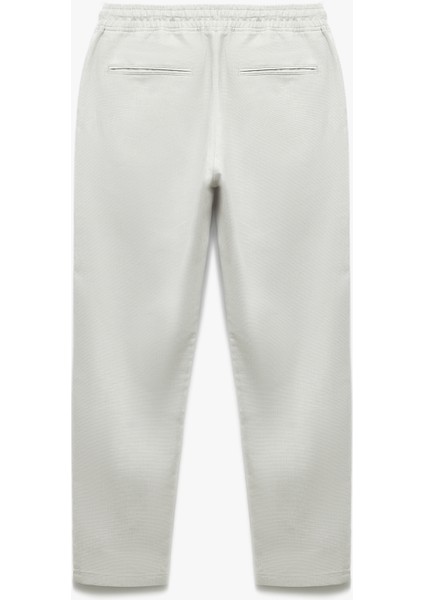 Beli Bağcıklı Cep Detaylı Pamuk Keten Karışımlı Chino Pantolon fırsatları