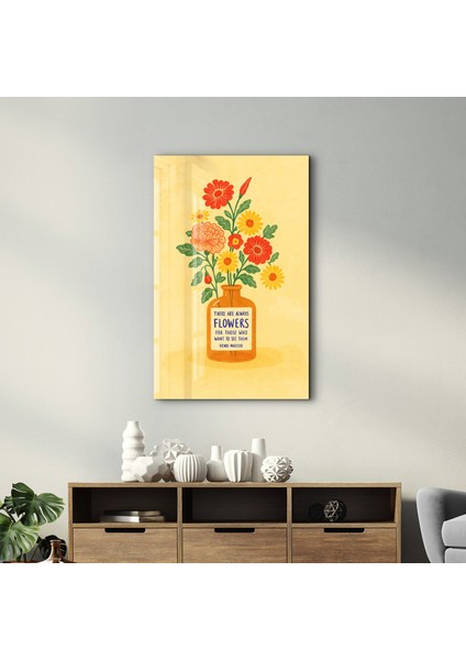 There Are Always Flowers - Matisse Quote Cam Duvar Tablosu