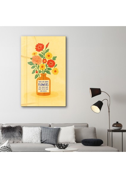 There Are Always Flowers - Matisse Quote Cam Duvar Tablosu