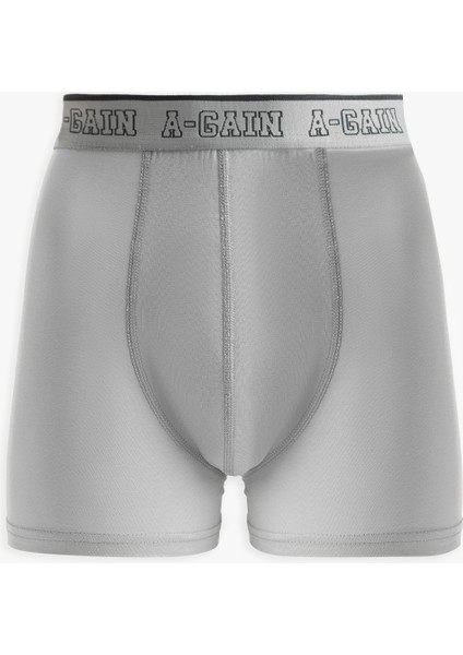 Baskılı Bel Detaylı Pamuklu 3'lü Boxer Seti
