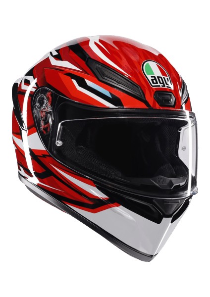Kask/k1 S Lıon Black/red/whıte Configuration