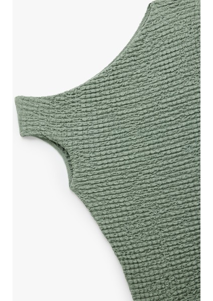 Bürümcük Kolsuz Slim Fit Asimetrik Bluz modelleri