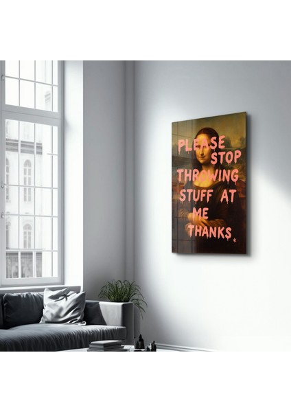 Please Stop Throwing Stuff At Me - Mona Sass Cam Duvar Tablosu