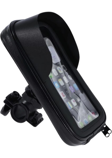 360 ° Dönebilen Bisiklet Telefon Tutucu Çanta Su Geçirmez Motosiklet Gidon Çantası Bisiklet Kılıfı Dokunmatik Ekran Telefon Montaj Aksesuarları Renk: A Gidon (Yurt Dışından)
