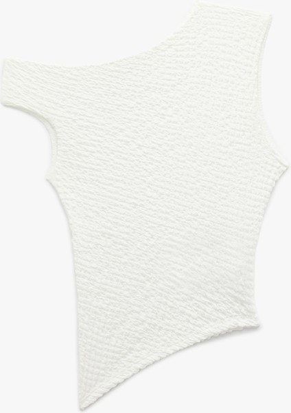 Bürümcük Kolsuz Slim Fit Asimetrik Bluz fiyatları