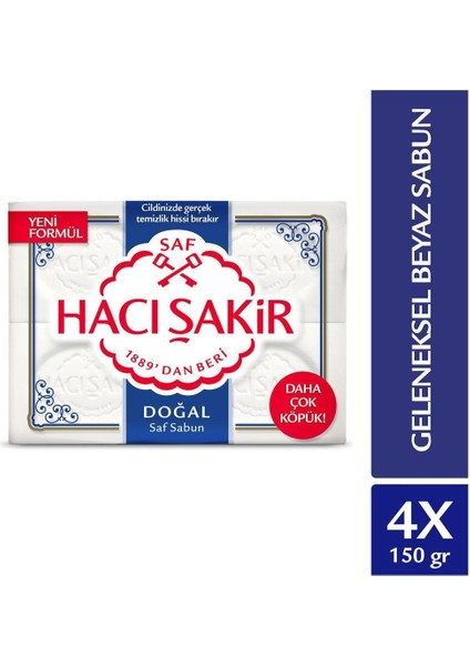 Kalıp Sabun 4'lü Doğal 600GR. x 4 Adet