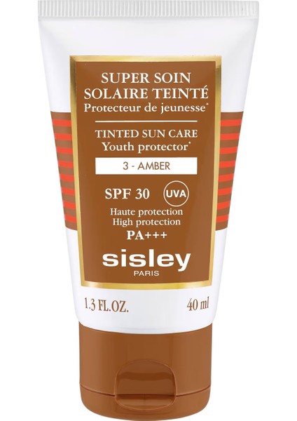 Super Soin Solaire Teinté - Renkli Güneş Kremi 30 Spf 40 ml N°3 Amber - 40 ml