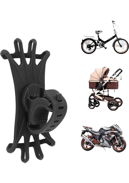 Bisiklet Scooter Cep Telefonu Tutucu 360 ° Döndürme Kolu Cep Telefonu Gps Silikon Braket Bisiklet Scooter Cep Telefonu Için Standı (Yurt Dışından)