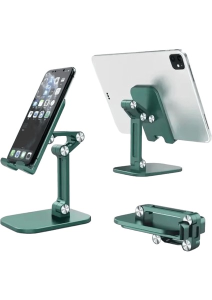 Masa Cep Telefonu Tutucu Standı IPhone IPad Xiaomi Ayarlanabilir Katlanabilir Masaüstü Tablet Tutucu Evrensel Masa Cep Telefonu Standı Renk:yeşil (Yurt Dışından)