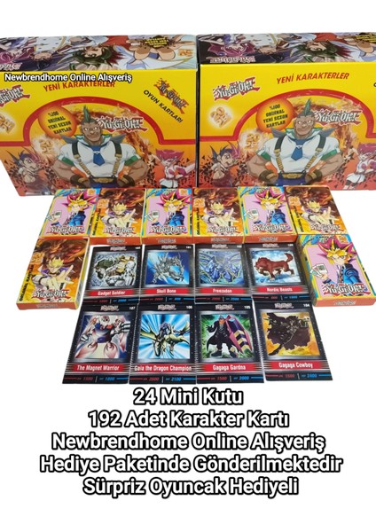 Yugioh Yeni Sezon Kartlar (24 Minik Kutu 192 Adet Karakter Kartı)Yeni Karakterler Oyun Kağıtları fiyatları
