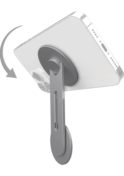 Continuity Flip iPhone Dizüstü Bilgisayar Montajı, Ince Manyetik Telefon Tutucu Dizüstü Bilgisayarlar ve Monitörler Için 180° Döner, Ayarlanabilir Manyetik Kol Renk:gri (Yurt Dışından)