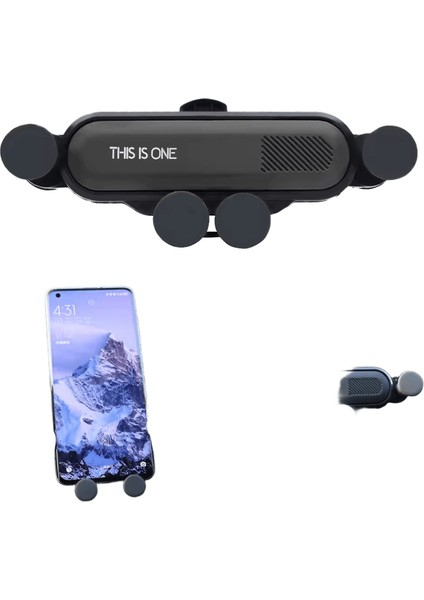 Samsung Galaxy Z Fold 4 3 2 S22 S21 iPhone iPad Mini Araba Hava Firar Telefon Standı Otomatik Yerçekimi Dağı Için Genişleme Araba Telefon Tutucurenk:siyah B (Yurt Dışından)