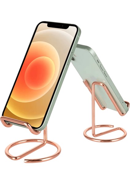 Masa Için Cep Telefonu Standı, Kartvizitlik, Sevimli Metal Cep Telefonu Standı, Telefon Tablet Için Metal Tel Cep Telefonu Cradle Dock Renk:gül (Yurt Dışından)