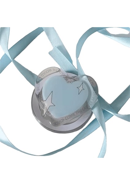 Kore Sevimli Mavi Aşk Kalp Yıldız Magsafe Manyetik Telefon Için Griptok Grip Tok Standı iPhone Kablosuz Şarj Tutucu BRAKETIRENK:CX323 (Yurt Dışından)