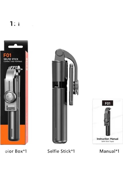 Tokqı Selfie Çubuğu Tripod Telefon Tutucu Masaüstü Standı Uzatılabilir Monopod W / Bluetooth Rc Mobil Canlı Yayın Için Elde Taşınabilir Fotoğraf Renk: Selfie Çubuğu Seçeneği1 (Yurt Dışından)