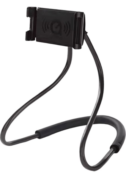 360 Ayarlanabilir Tembel Boyun Askılı Bükülebilir Tutucu Tembel Esnek Cep Telefonu Standı iPhone Samsung Cep Telefonu Aksesuarları Için Destekrenk:siyah (Yurt Dışından)