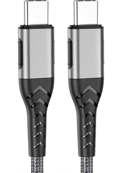 Samsung Galaxy S23 / S23 Fe / S23 Plus / S23 Ultra Uyumlu 2 Metre Örgülü 120W Typec Kablo