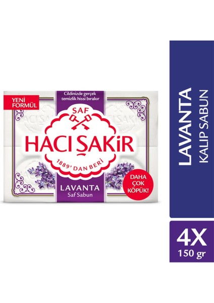 Lavanta Beyaz Kalıp Sabun 4X150 gr