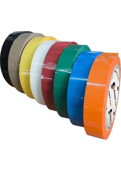 8 Renk 22MMX100MT Ince Koli Bandı Renkli Paketleme Ambalaj ve Işaretleme Bantları