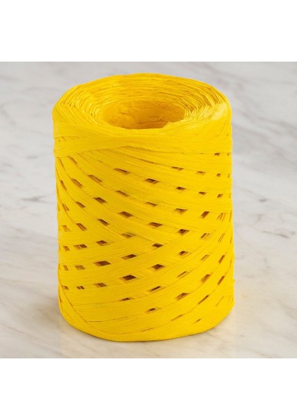 Natural Raffia 90 gr Sarı Kağıt İp - 9