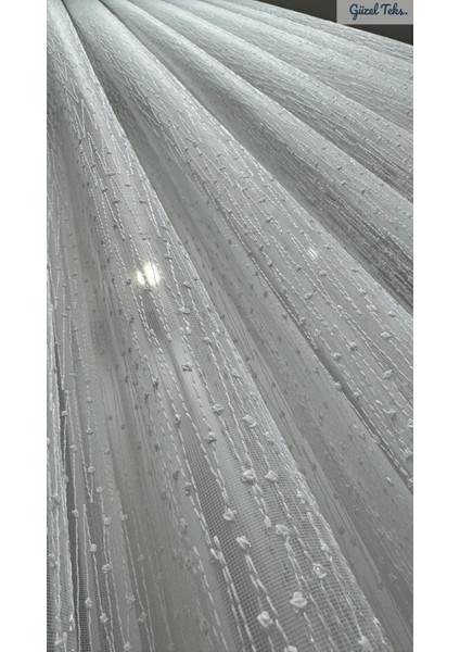 Tomurcuk Brode Tül 1x3 Sık Pile * Kırışmaz- Ütü Istemez (Yıkama Torbası Hediyeli)