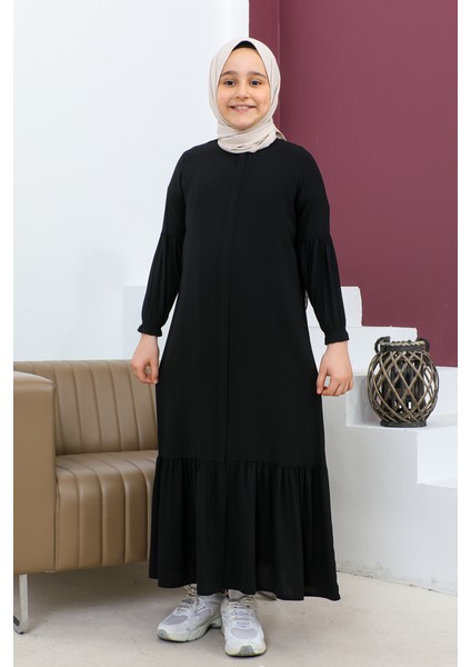 Eteği Büzgülü Ferace(Çocuk)