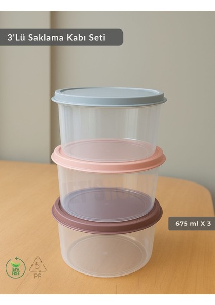 3'lü Saklama Kabı Bpa Free Hava Almaz Sızdırmaz Beslenme Kabı 675 ml fiyatları
