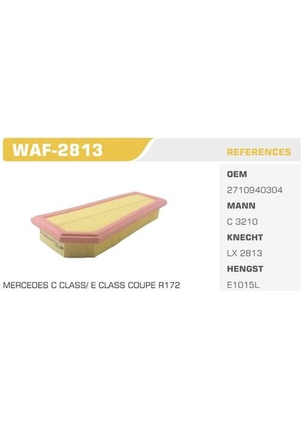 Wınkel WAF-2813 Hava Filtresi Mercedes W204 W207 W212 11-