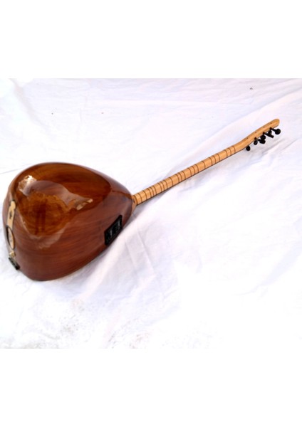 Uzun Sap Dut Saz Bağlama, Mulberry Long Neck Saz Baglama With Equalizer Free Case M1