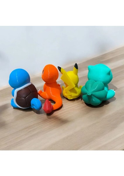Favori Pokemon Figür Başlangıç Seti (Pikachu,bulbasaur,charmander,squirtle)