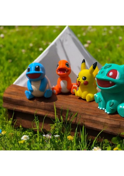 Favori Pokemon Figür Başlangıç Seti (Pikachu,bulbasaur,charmander,squirtle)