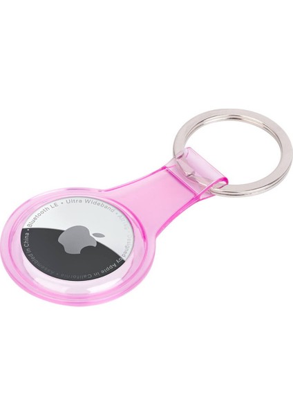 ​zore Airtag 07 Uyumlu Silikon Anahtarlık-Pembe