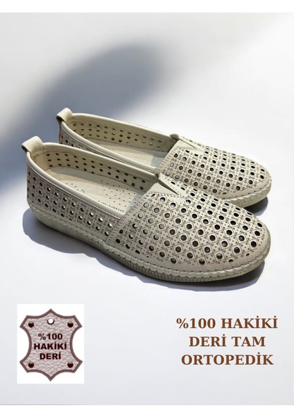 Deri Tam Ortopedik Rahat Kadın Ayakkabı Babet