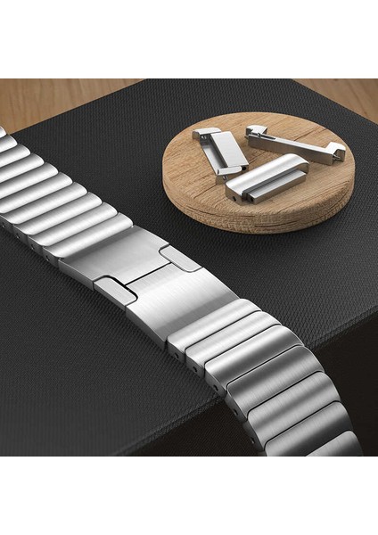 Huawei Honor Magic 2 46MM Uyumlu Krd-35 22MM Metal Kordon Zore - Gri modelleri