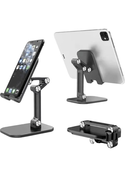 Masa Cep Telefonu Tutucu Braketi iPhone iPad Tablet Esnek Katlanır Tembel Masaüstü Ayarlanabilir Canlı Akıllı Telefon Standı Montajırenk:beyaz (Yurt Dışından)