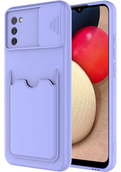 Galaxy A02S Kılıf ​fygs Kartix Kapak-Lila