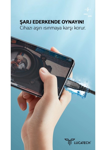 Apple iPhone 13 / 13 Plus / 14 / 14 Plus Uyumlu 120W Ultra Hızlı Lightning kablo