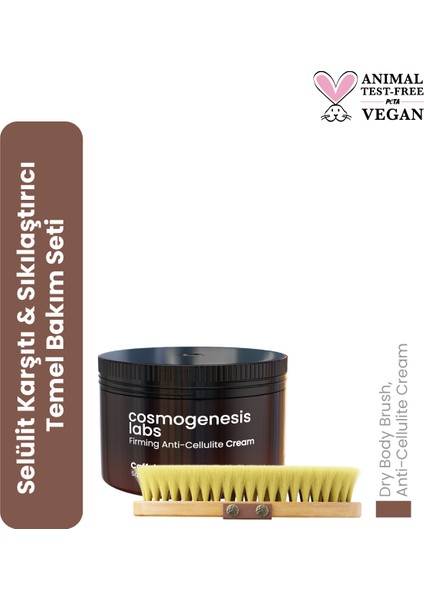 Selülit Gideren Ve Cilt Sıkılaştıran Temel Vücut Bakım Seti Vegan
