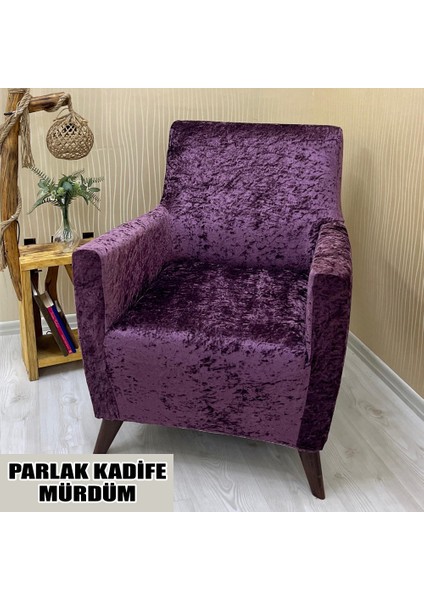Parlak Kadife Kumaş 2 Adet Üçlü & Çekyat- 2 Adet Tekli Set Koltuk Kılıfı