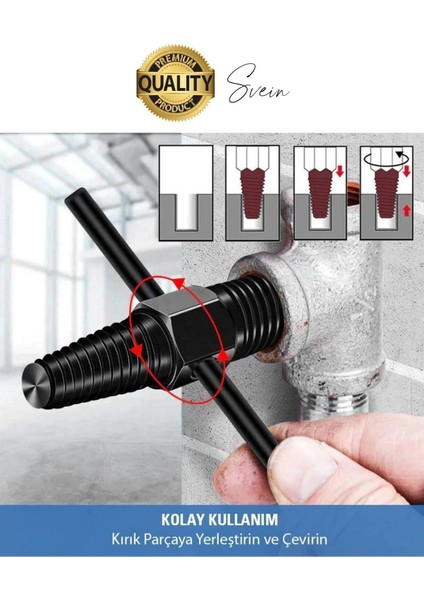 Kırık Musluk Ters Kılavuz Açıcı Aparatı Çift Başlı Su Borusu Vida Hasarlı Cıvata Sökücü Set fırsatları