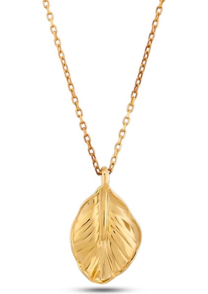 925 Ayar Gümüş Yaprak Modeli Charm Kolye fırsatları