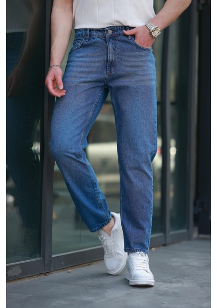 Lacivert Erkek Jean Pantolon E7419