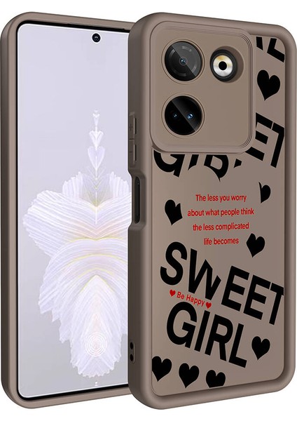 Tecno Camon 20 Pro 4g Kılıf Kamera Korumalı Baskılı Arka Yüzey Fygs Klas Kapak-Siyah fiyatları