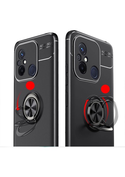 Xiaomi Redmi 12C Kılıf Iksp Ravel Silikon Kapak-Siyah indirimleri