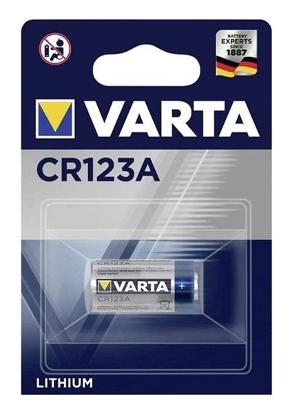 CR123A Lıthıum Pil Lithium 3V Pil -Varta CR123A Professional Photo 3V Lityum Pil CR123A Lityum Pil Cr 123A CR123A CR17345 16340 Dl 123A Varta CR123A 3V 3 Volt Lityum Pil Tekli Pakette
