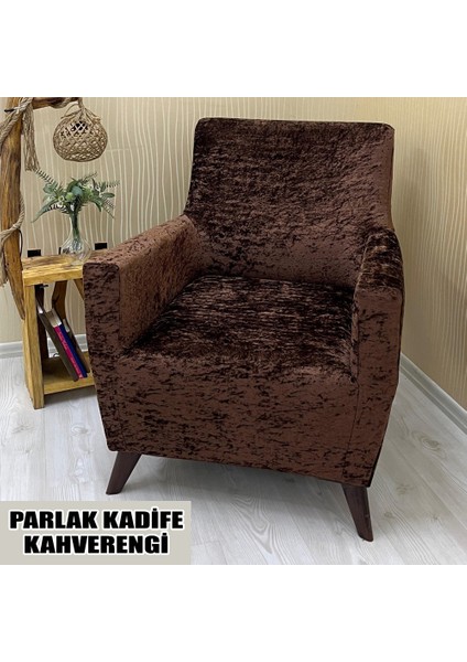 Parlak Kadife Kumaş Tekli Koltuk & Berjer Koltuk Kılıfı