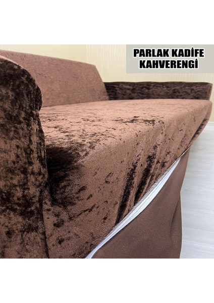 Parlak Kadife Kumaş Tekli Koltuk & Berjer Koltuk Kılıfı