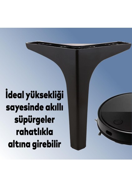 Lüks Mobilya Kanepe Sehpa Tv Ünitesi Koltuk Ayağı 17 cm Siyah Baza Ayak indirimleri
