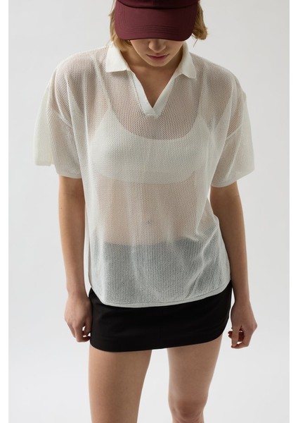 Polo Yaka Transparant-Shirt