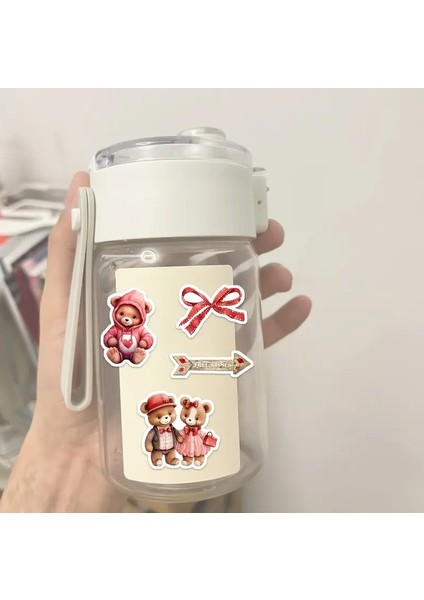 50 Adet Sevgililer Günü Karikatür Ayı Dekoratif Stickerlar indirimleri